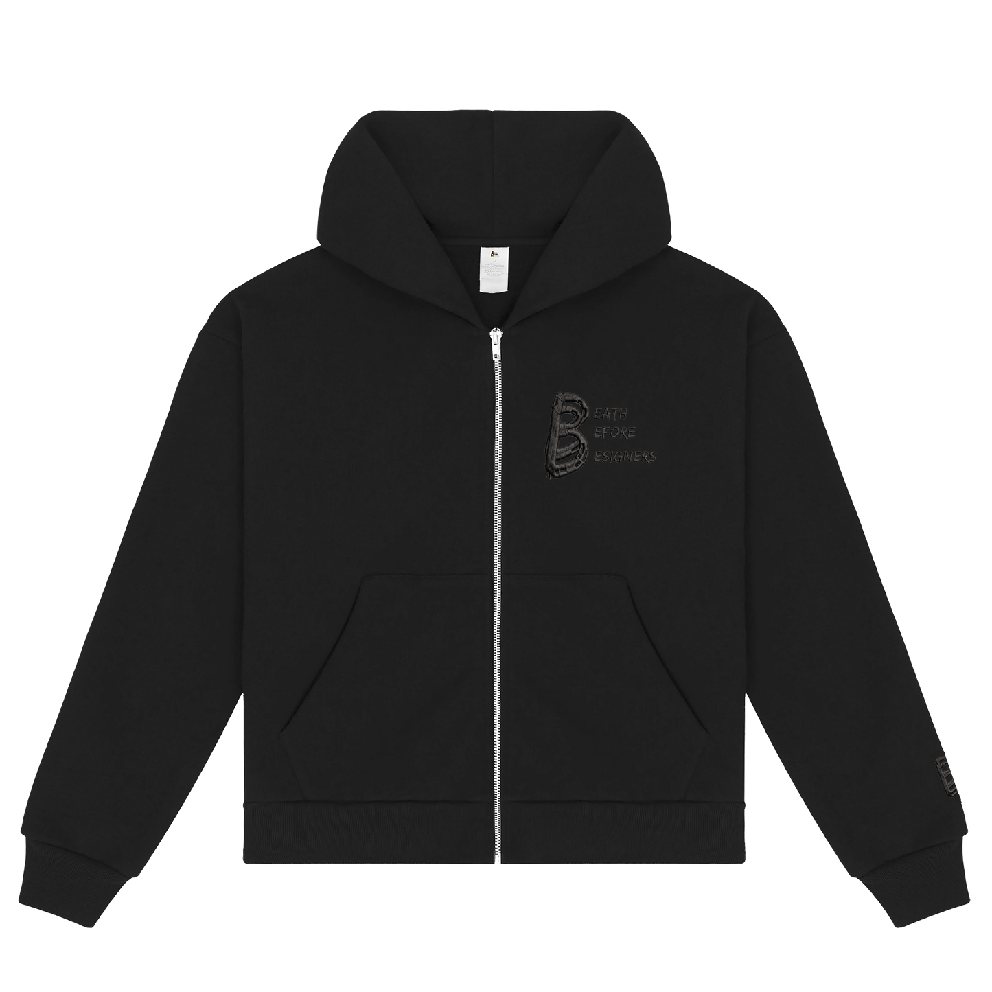 All Black DBD Logo Zippered Hoody