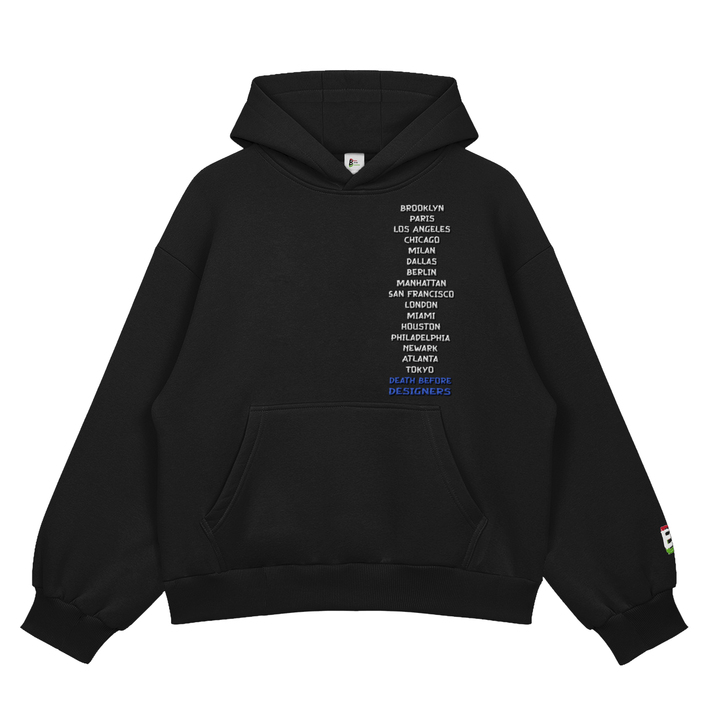 City To City 3D Embossed Hoody
