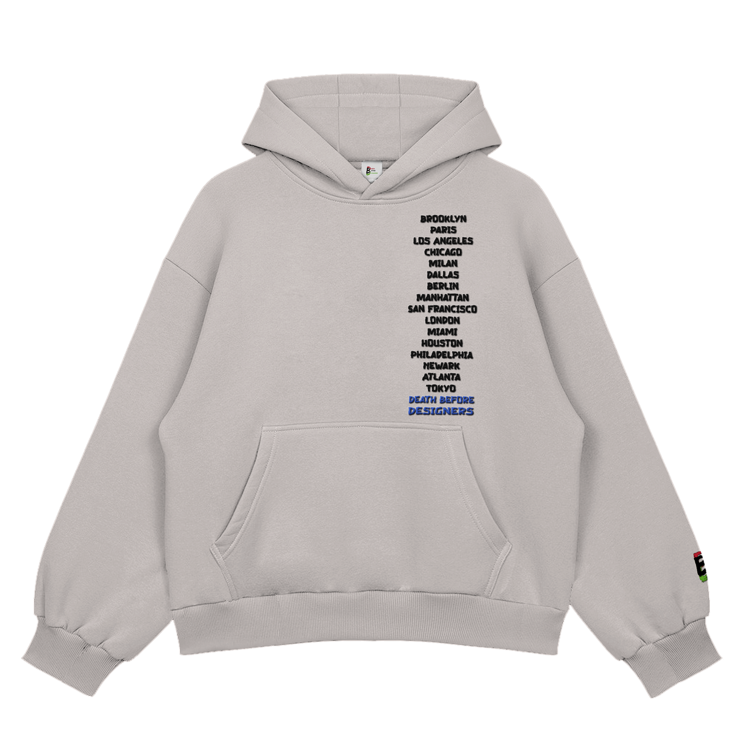 City To City 3D Embossed Hoody