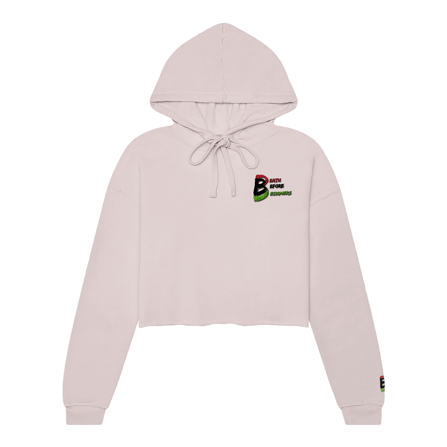 DBD Logo Women's Raw Edge Crop Top Hoody
