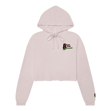 DBD Logo Women's Raw Edge Crop Top Hoody