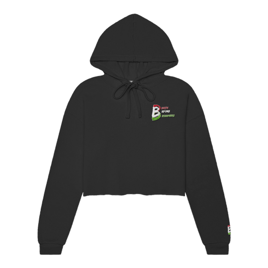 DBD Logo Women's Raw Edge Crop Top Hoody