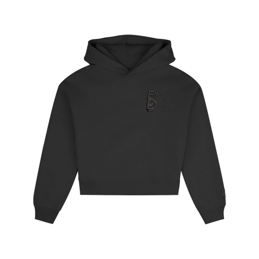 Black Women's DBD Logo Crop Premium Hoody