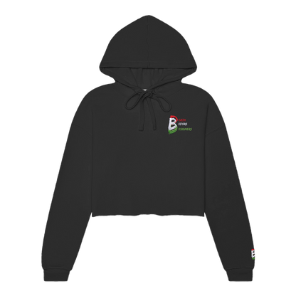 DBD Logo Women's Raw Edge Crop Top Hoody