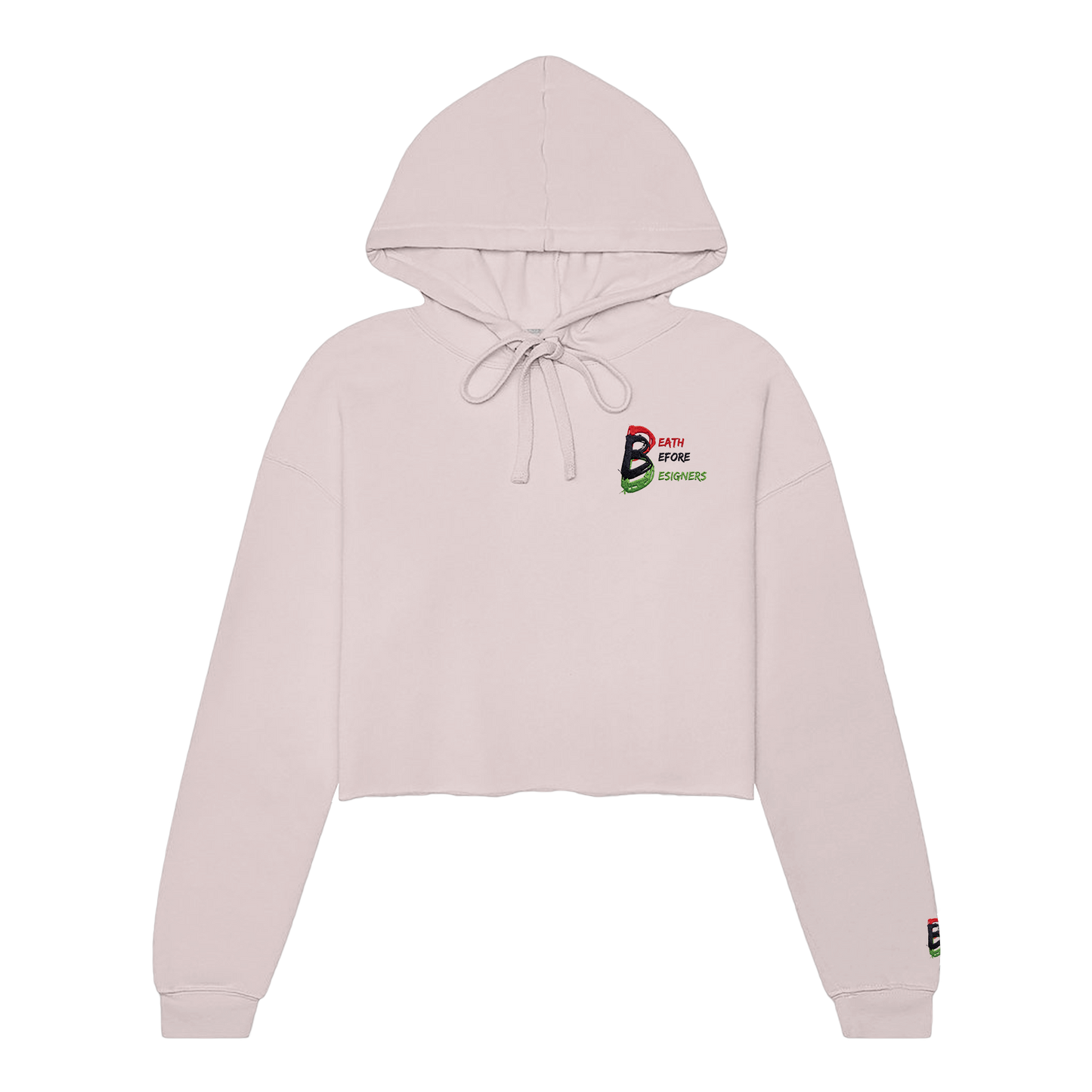 DBD Logo Women's Raw Edge Crop Top Hoody