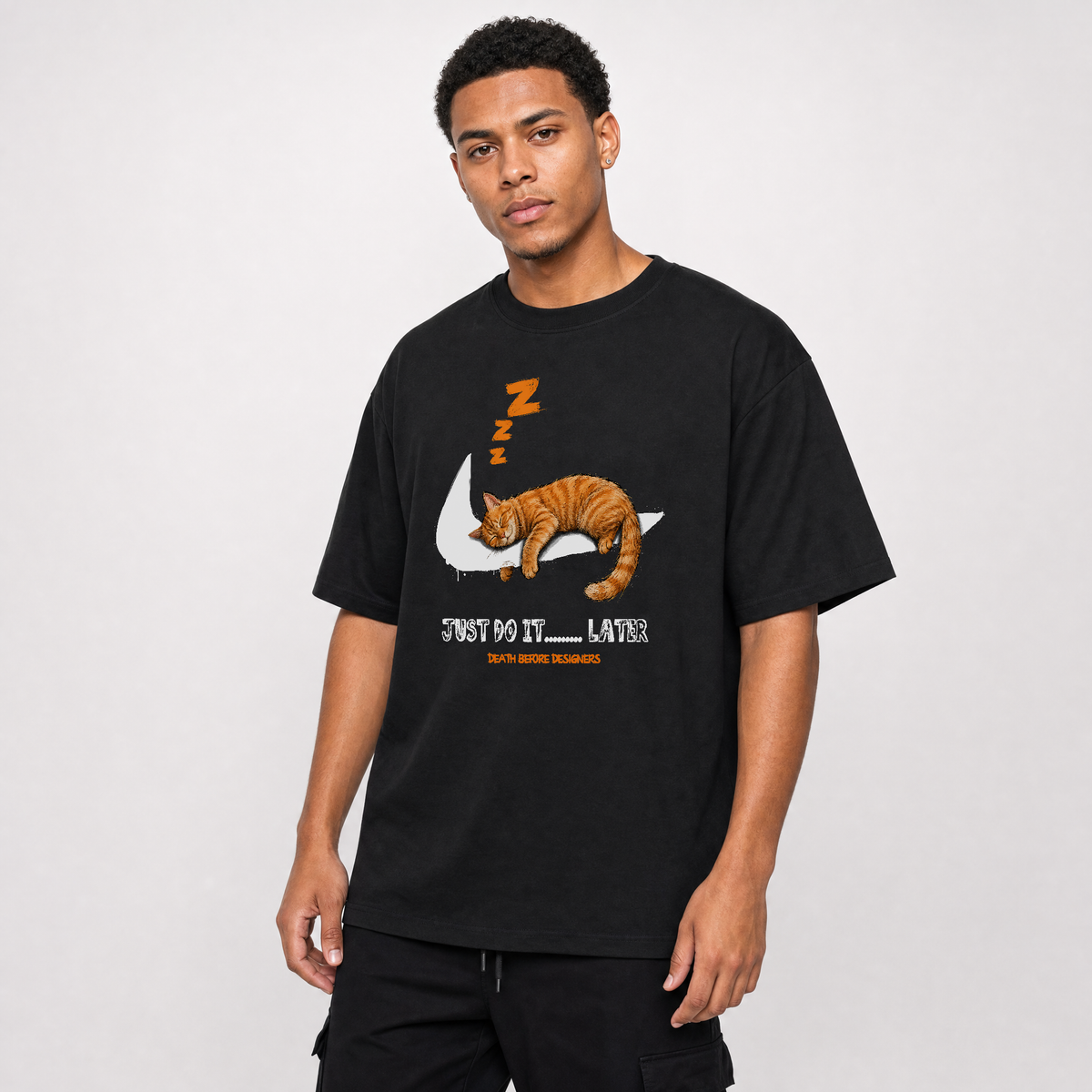 Just Do It Later Tee (Cat)