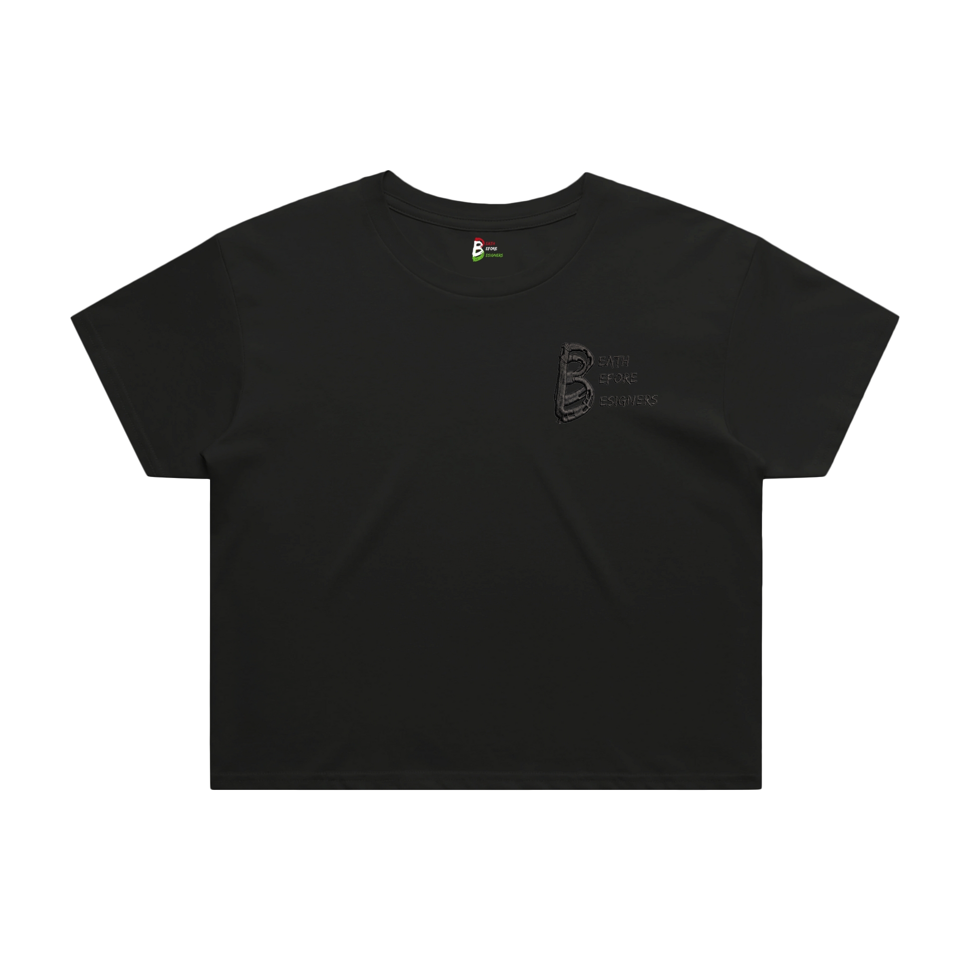 Black DBD Logo Women's Crop Tee