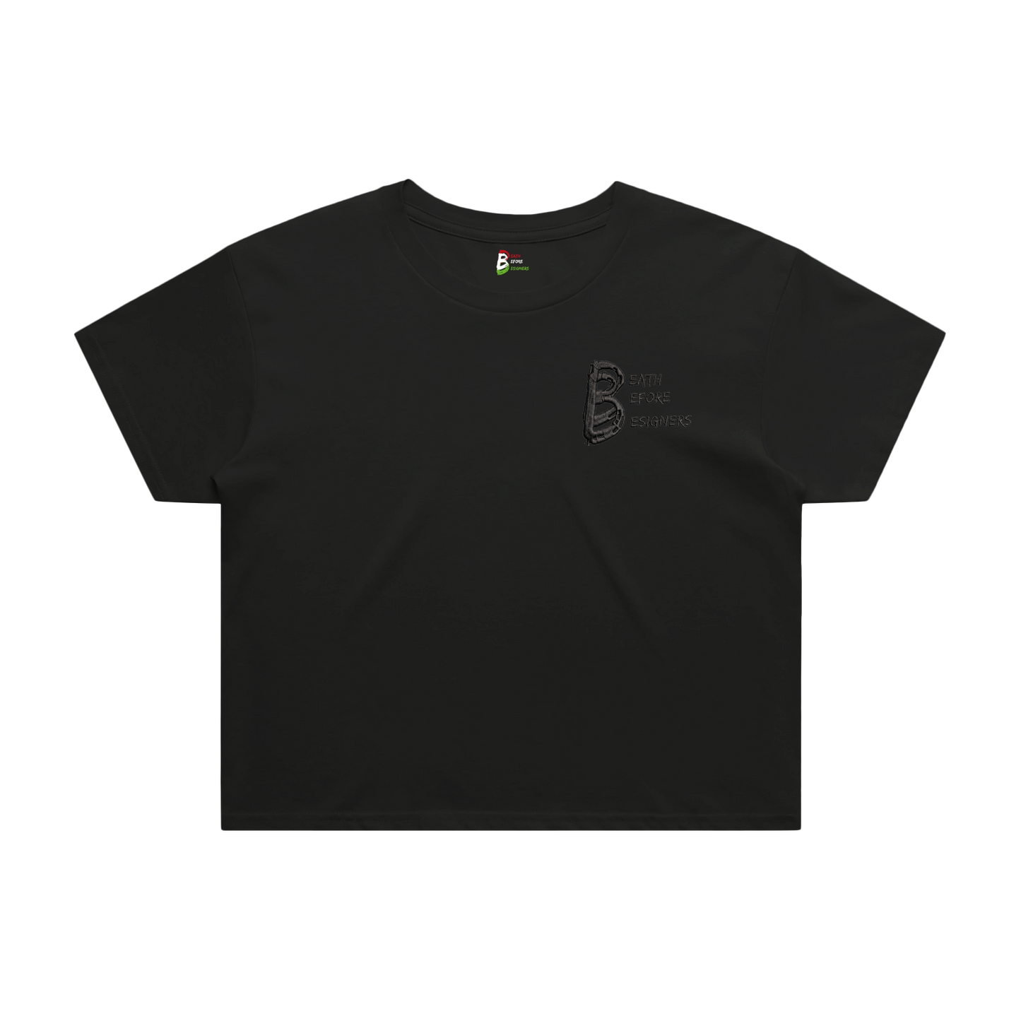 Black DBD Logo Women's Crop Tee