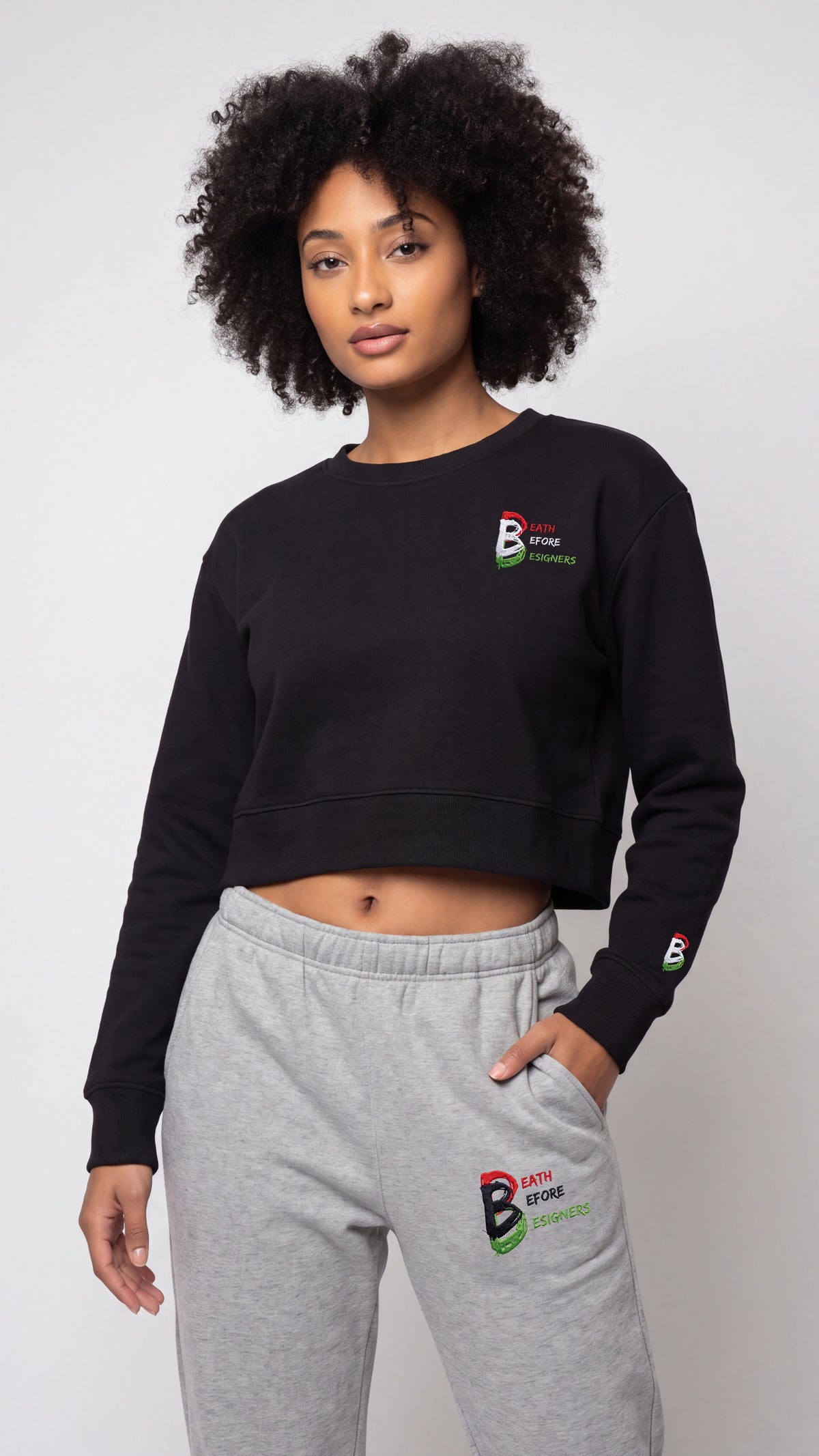 DBD Logo Women's  Premium Crop Sweatshirt
